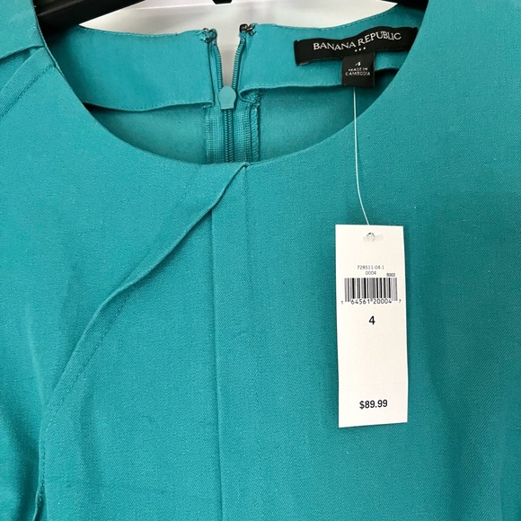 NWT Banana Republic green sheath dress Size 4 (fits Size 2) - Picture 3 of 3